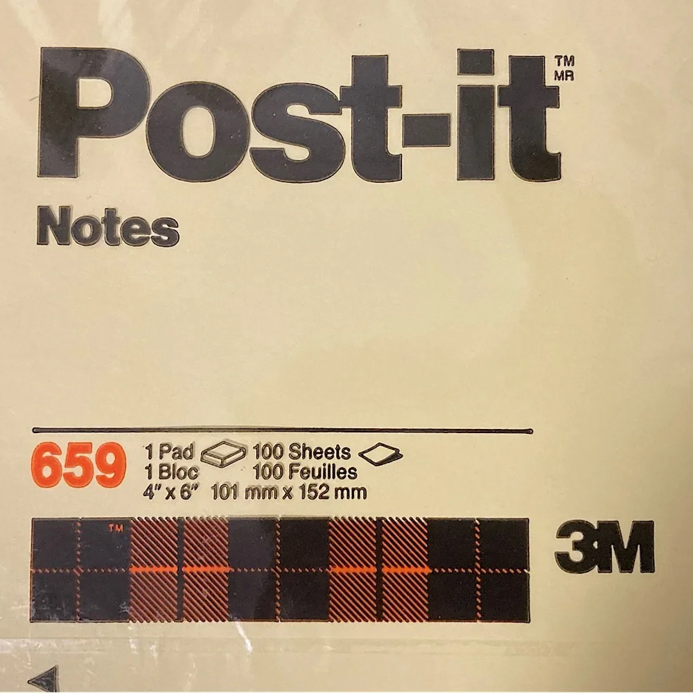 ⭐️ Post-it Notes 2 Pack 100 Sheets Each 4” x 6” inches